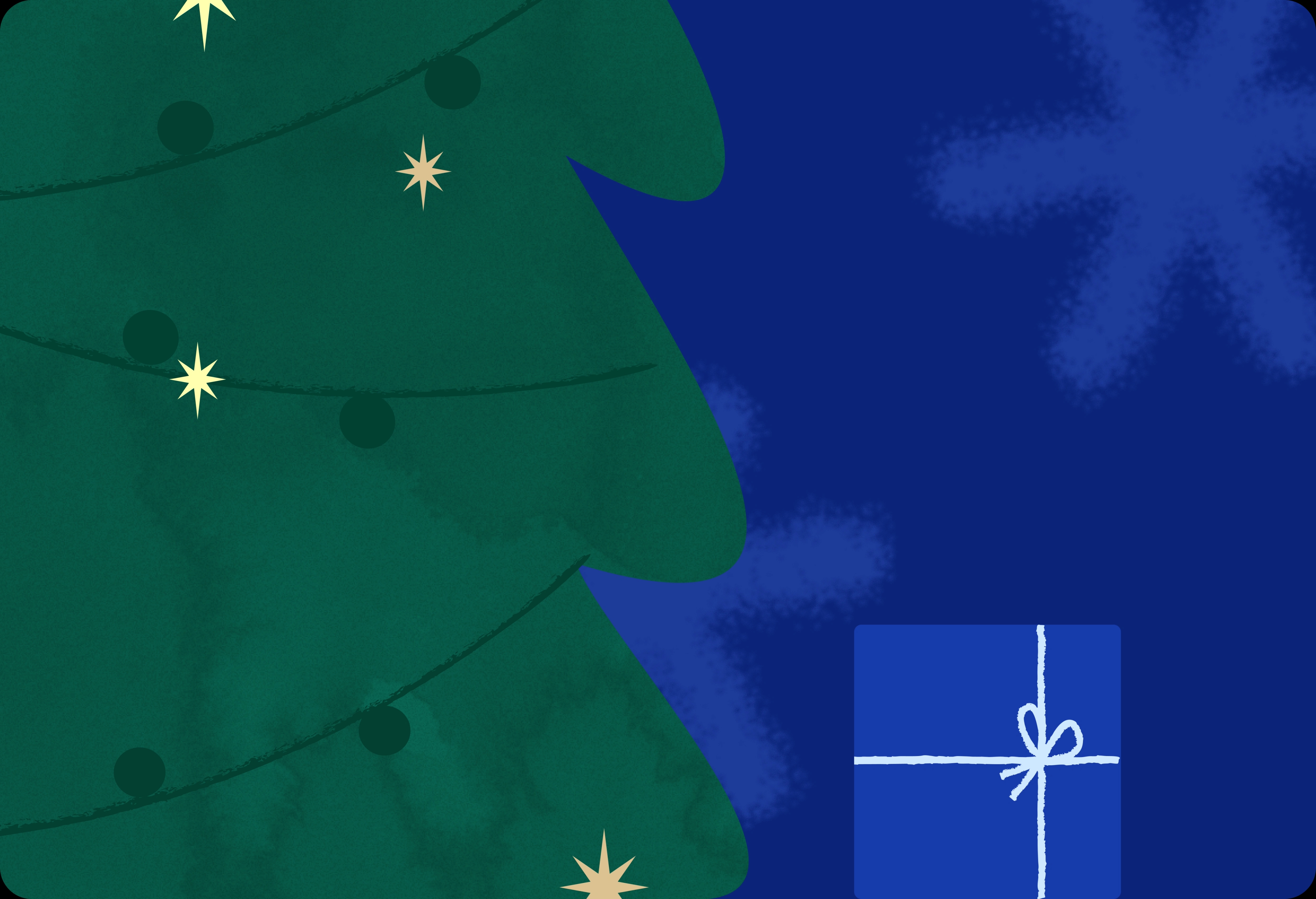 Новогодний баннер с рождественской елкой