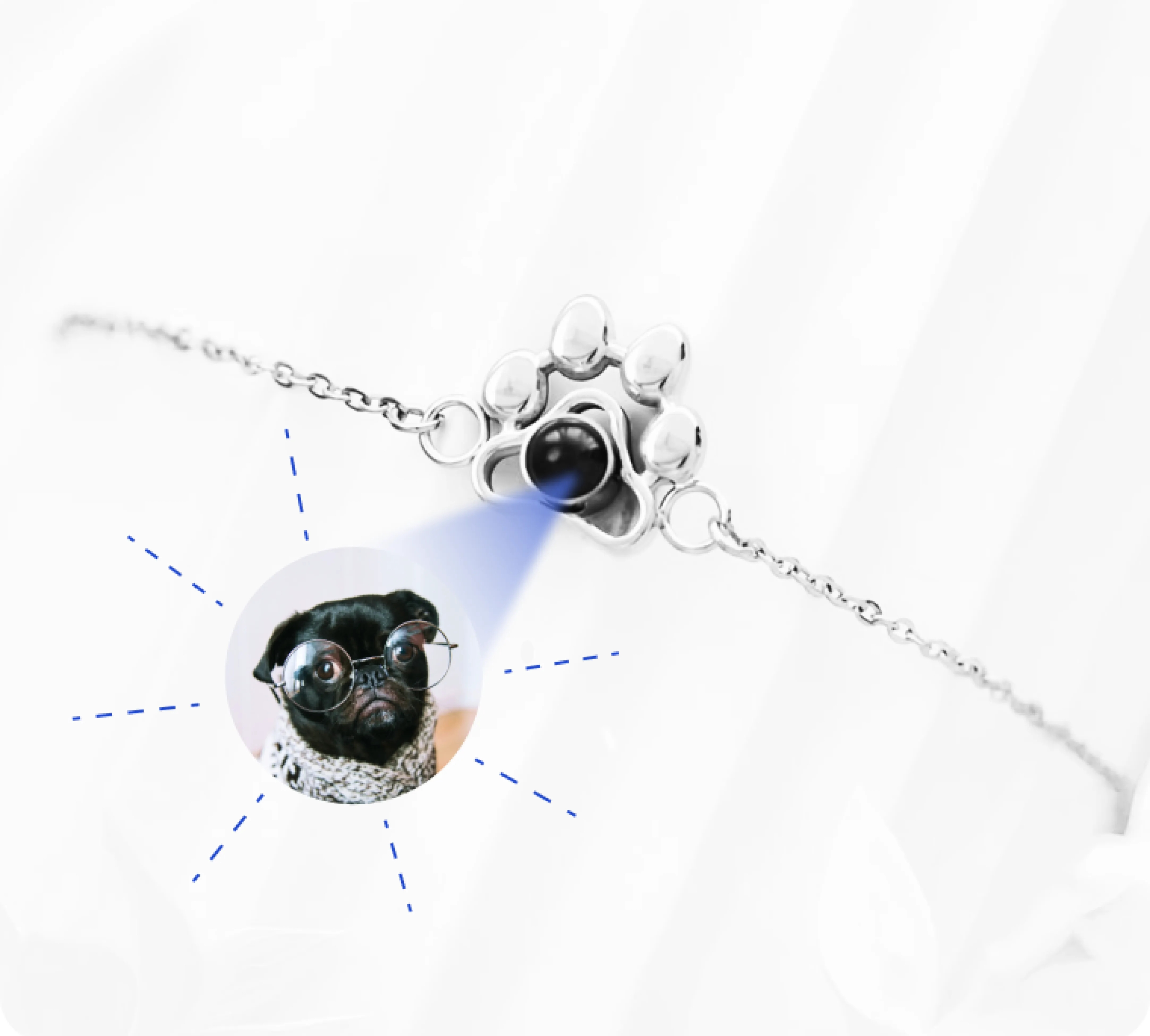 Браслет с подвеской лапка для любителей животных