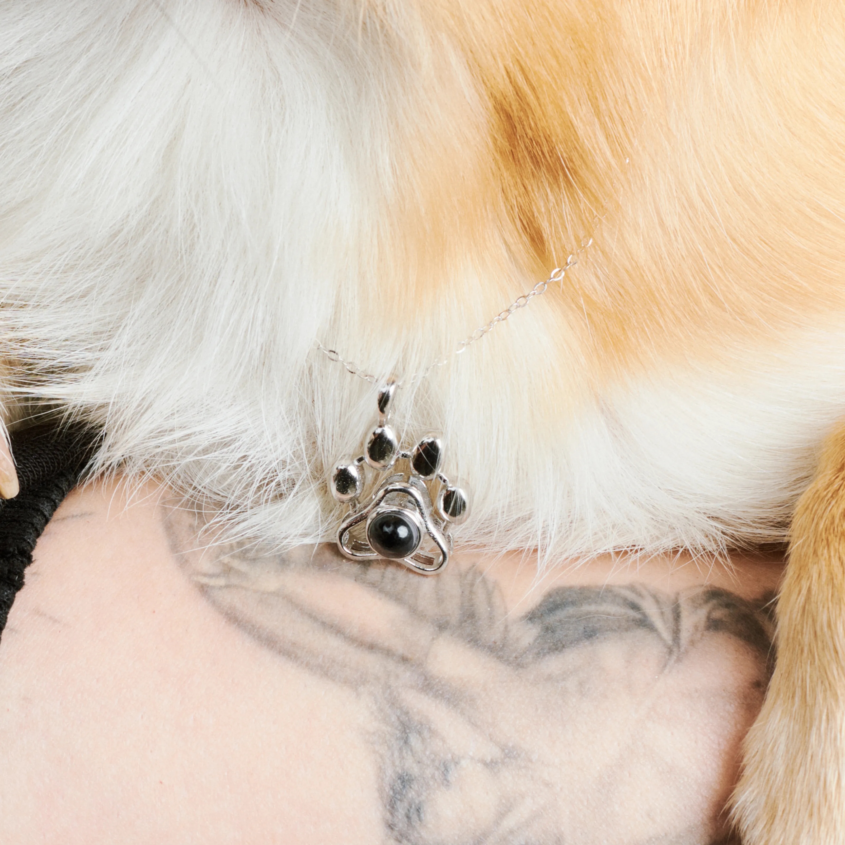 Подвеска лапка из стали в цвете серебро повседневный аксессуар