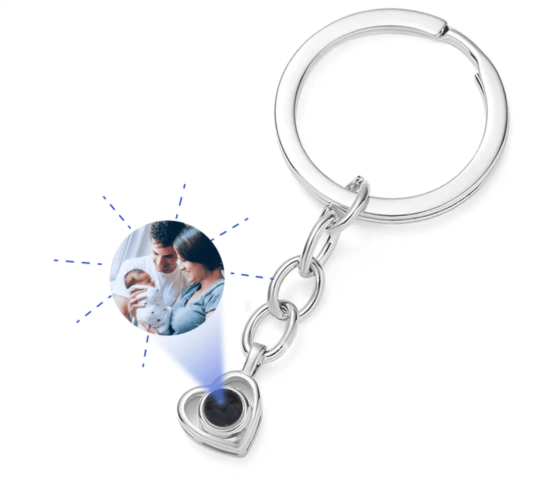 Серебряный брелок-сердце с фотографией — персональный аксессуар и трогательный подарок