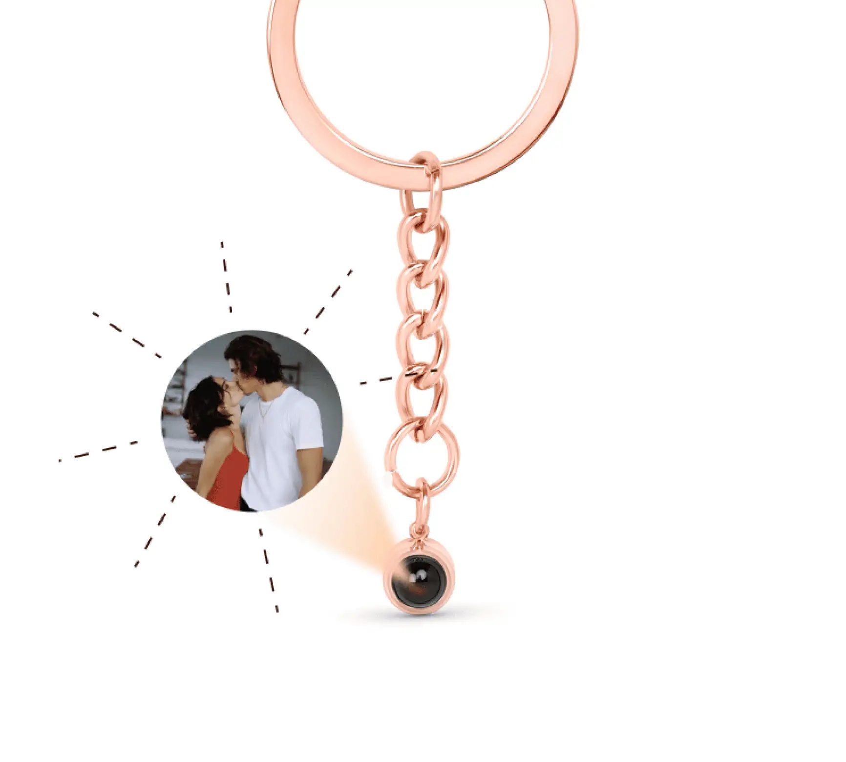 Ювелирный брелок-кулон с проекцией изображения