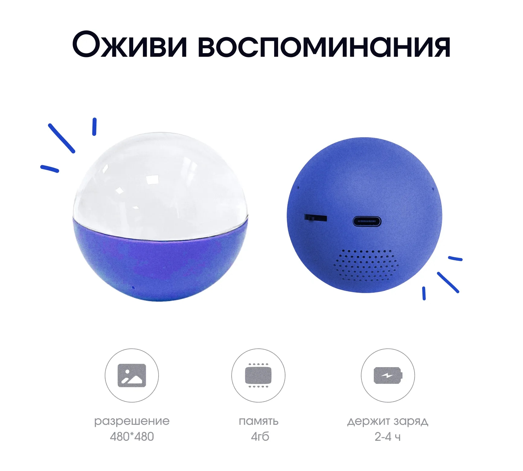 Видео-шар «Незабудки» — подарок про память