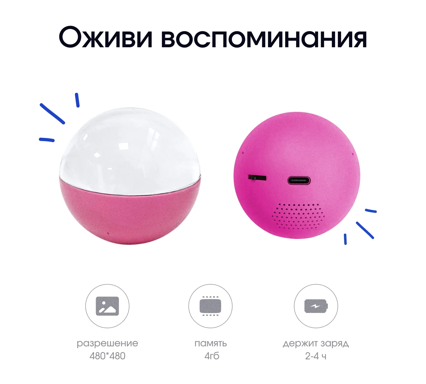 Памятный шарик с фото и видео внутри