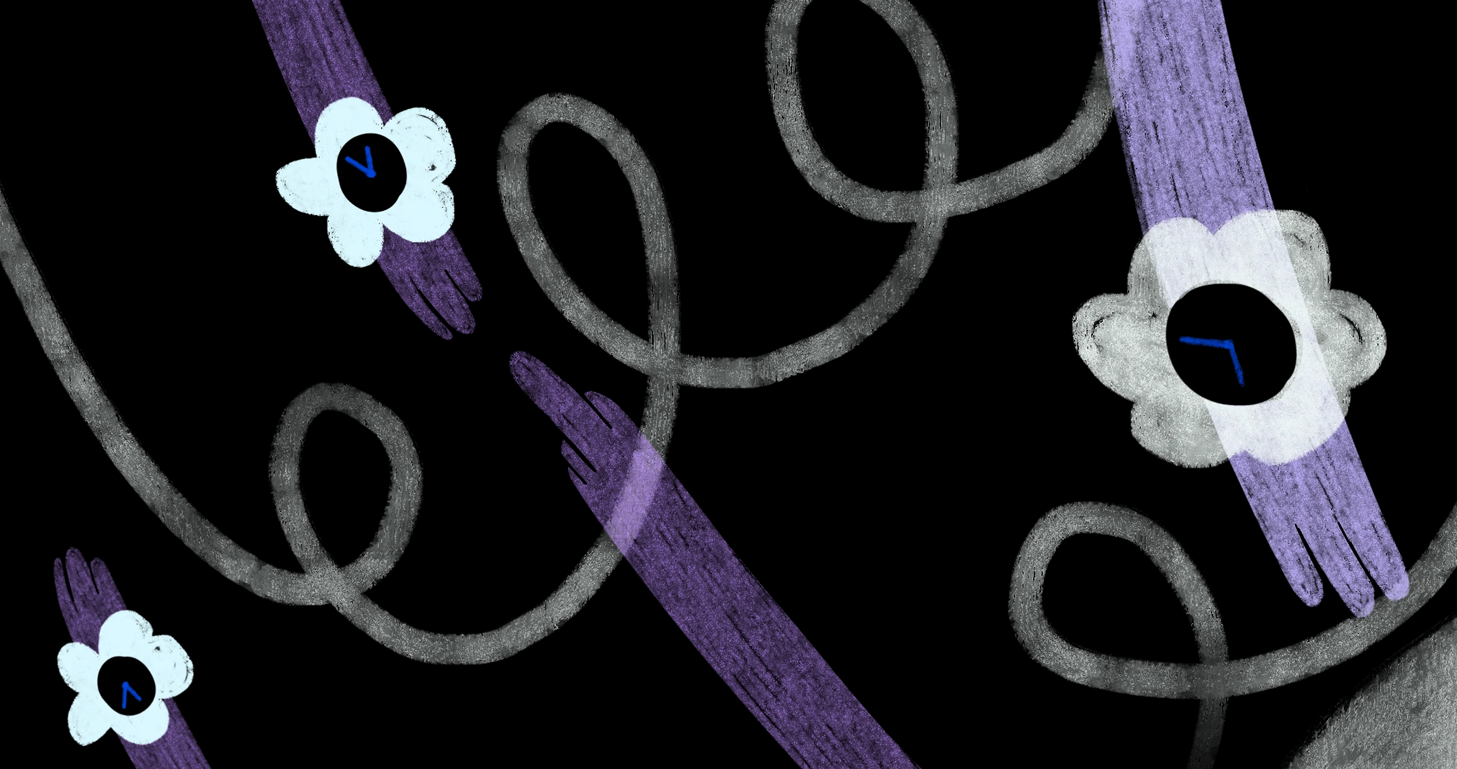 Изображения с цветами и часами