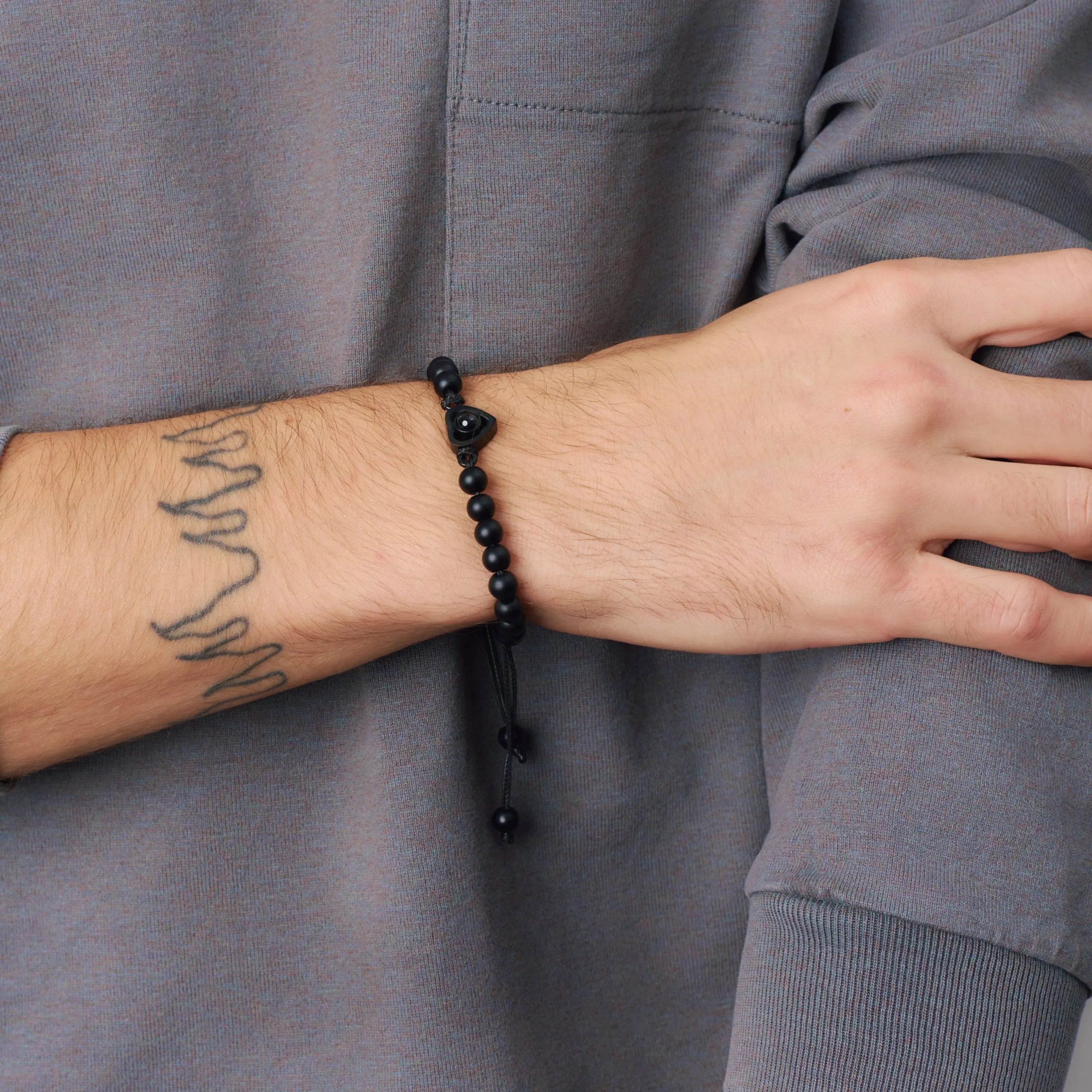 Браслет из чёрного агата для Весов баланс эмоций