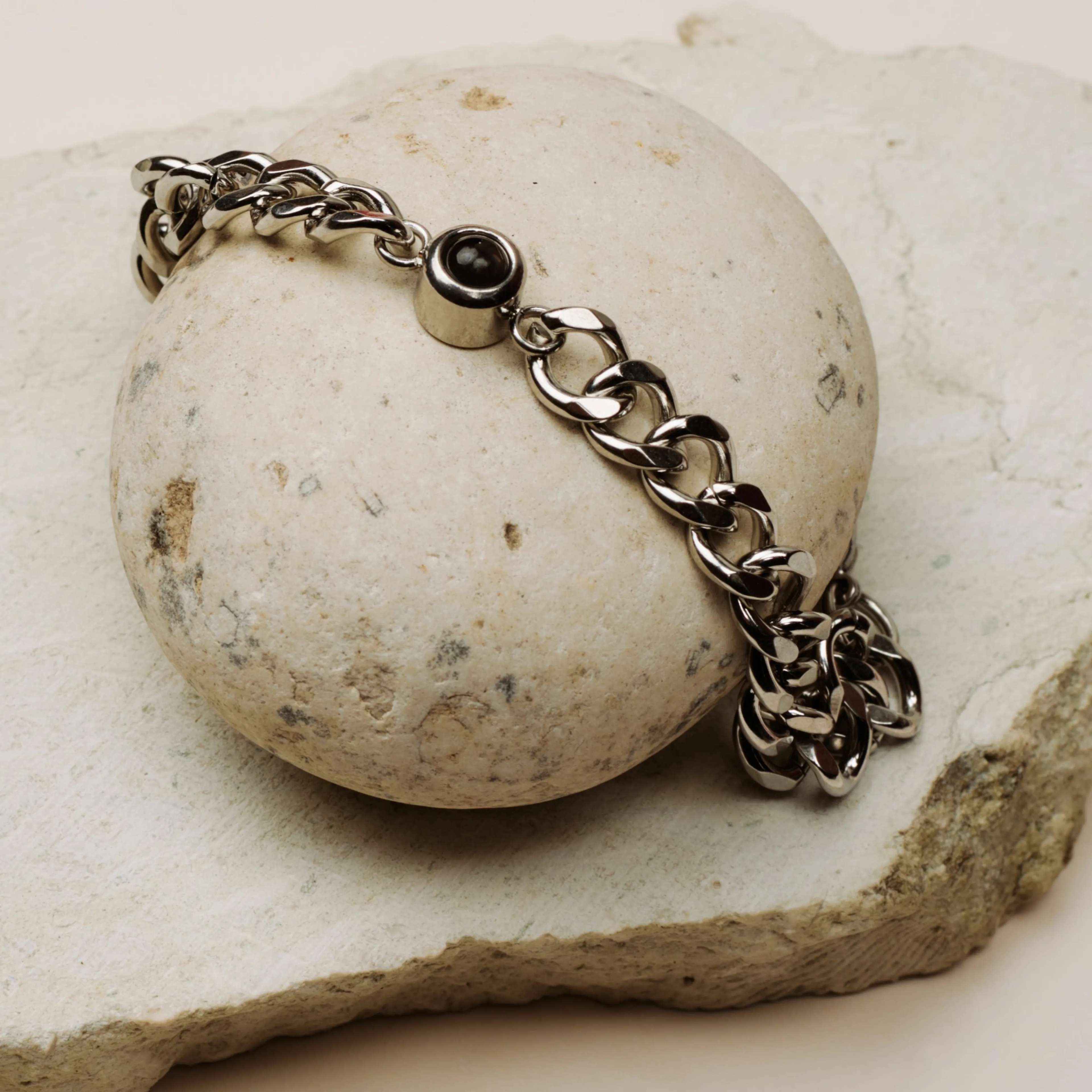 Подарочный набор мужской браслет с гравировкой и фото