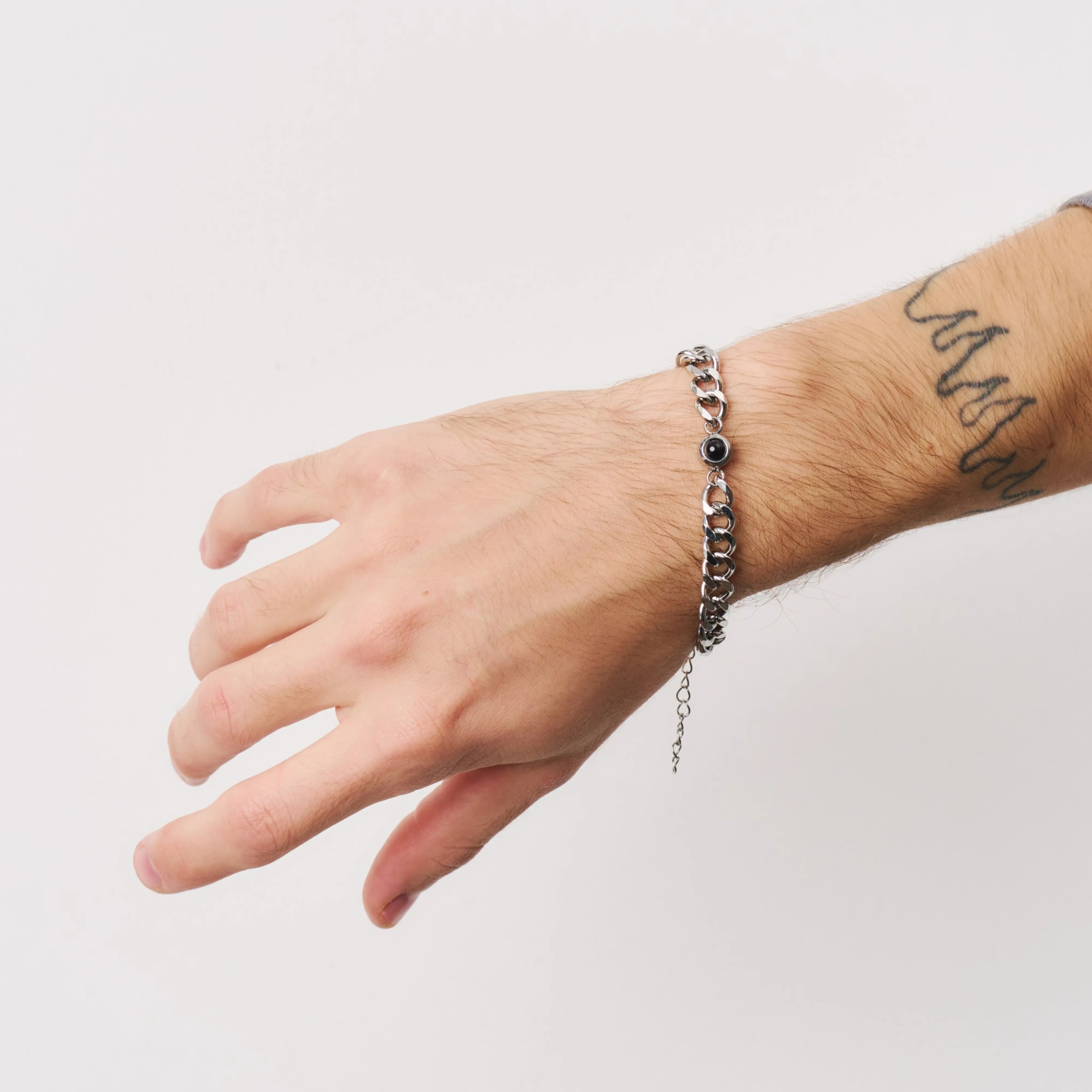 Мужской браслет аксессуар с фото и именной гравировкой