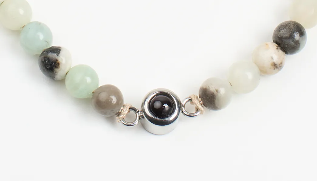 Браслет из белого амазонита