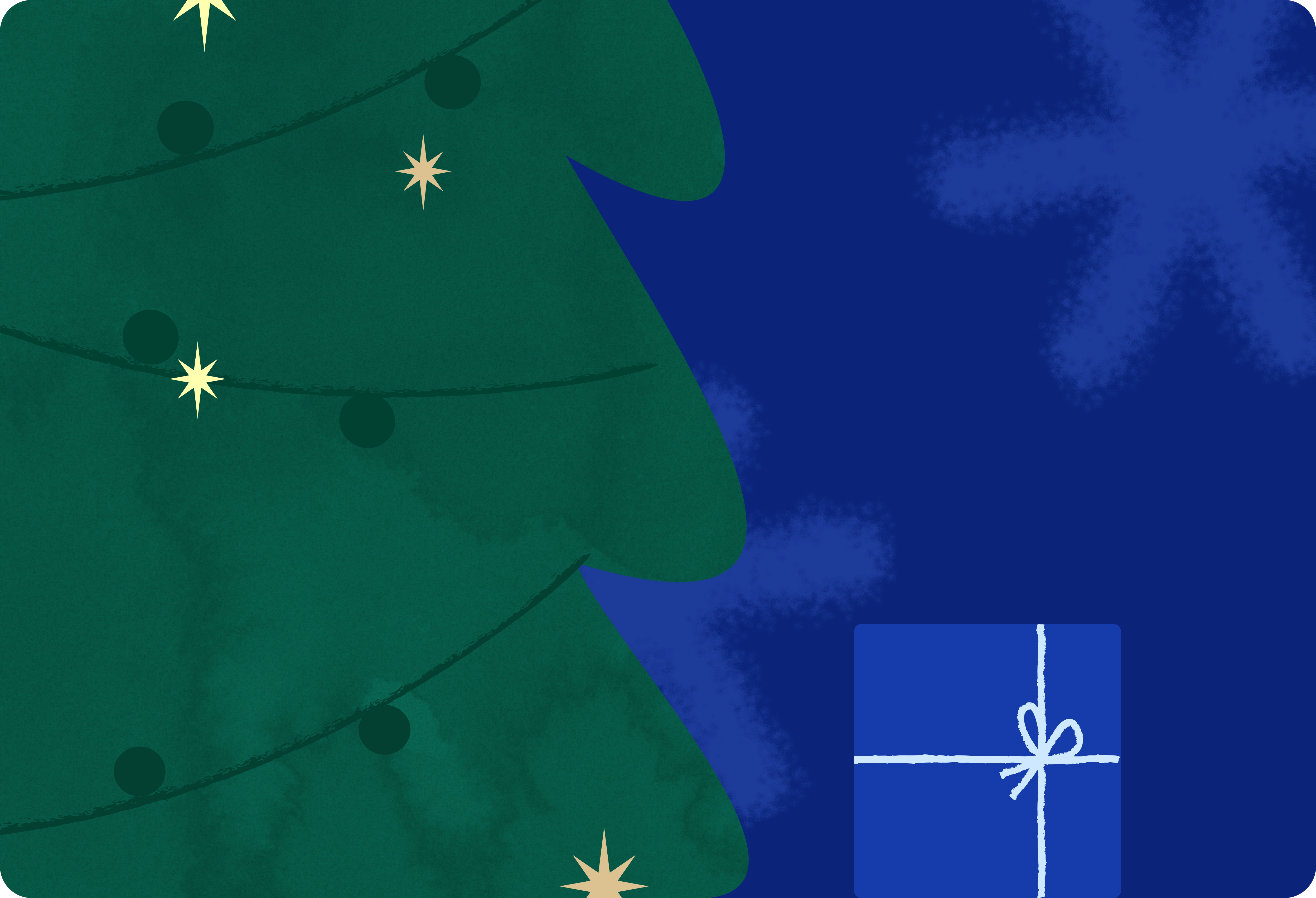 Новогодний баннер с рождественской елкой