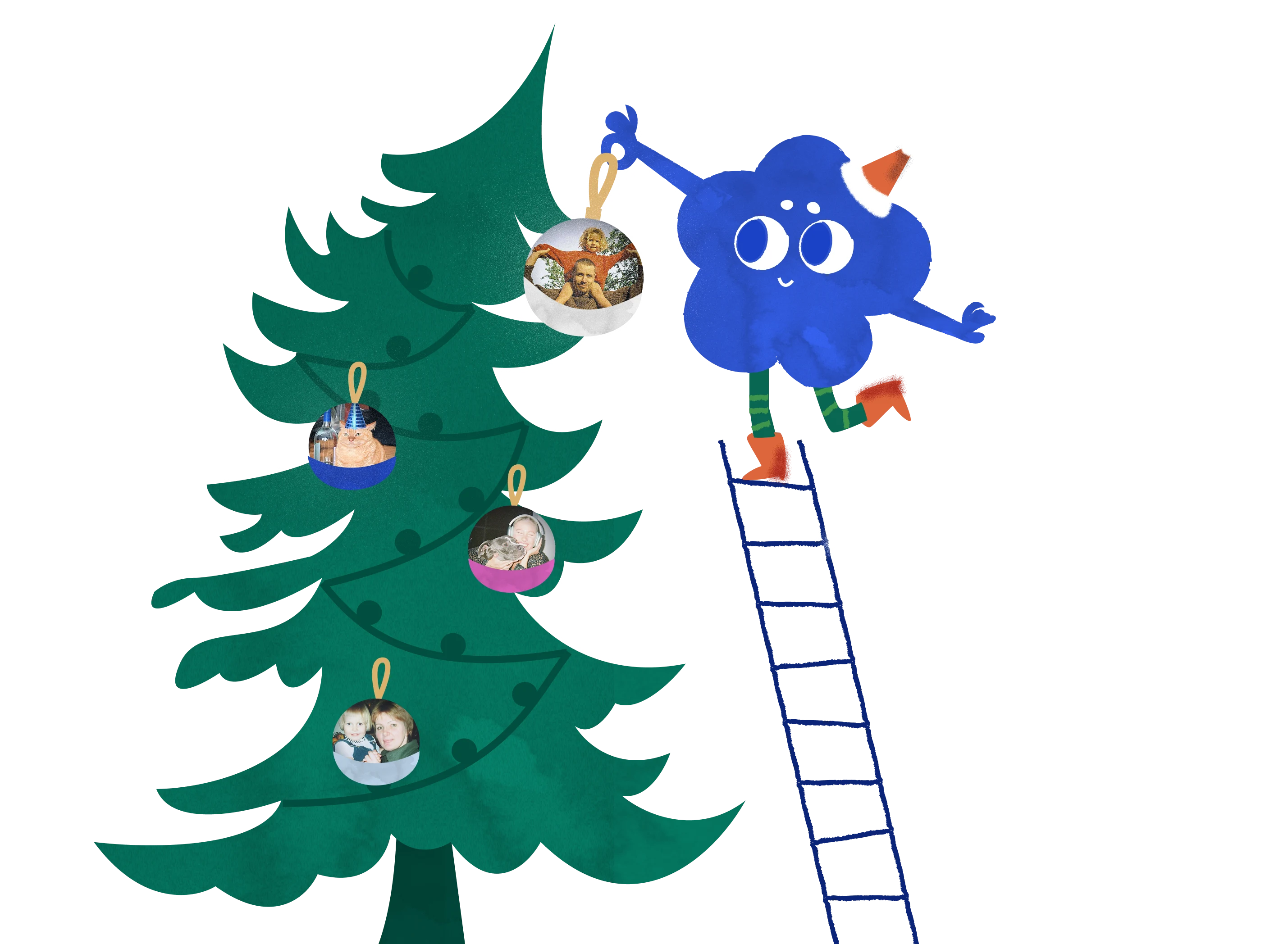 Новогодний, волшебный шар с воспоминанием